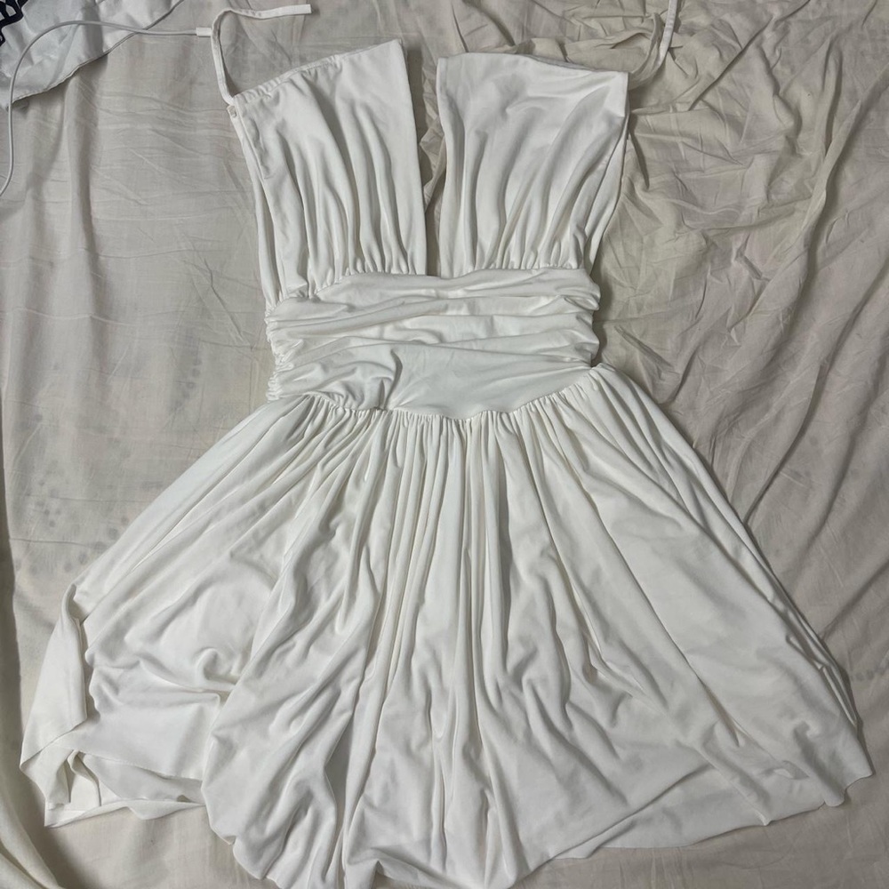 White mini dress
